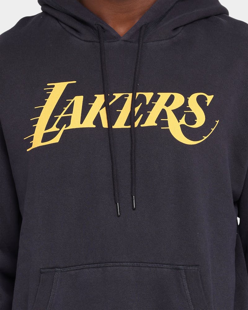 Mitchell Ness Los Angeles Lakers Logo Vintage Hoodie Faded Black Culture Kings