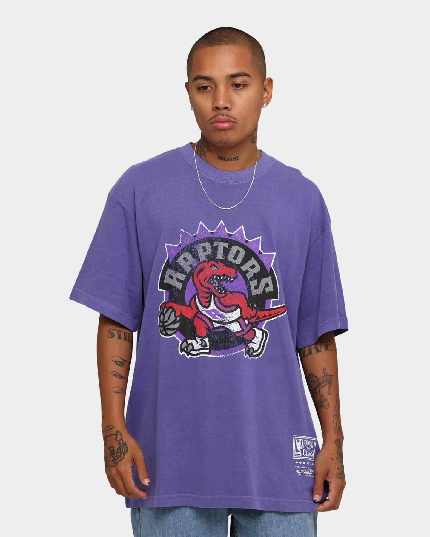 Mitchell & Ness Toronto Raptors Oversized TM CLR Logo T-shirt Faded Pu ...