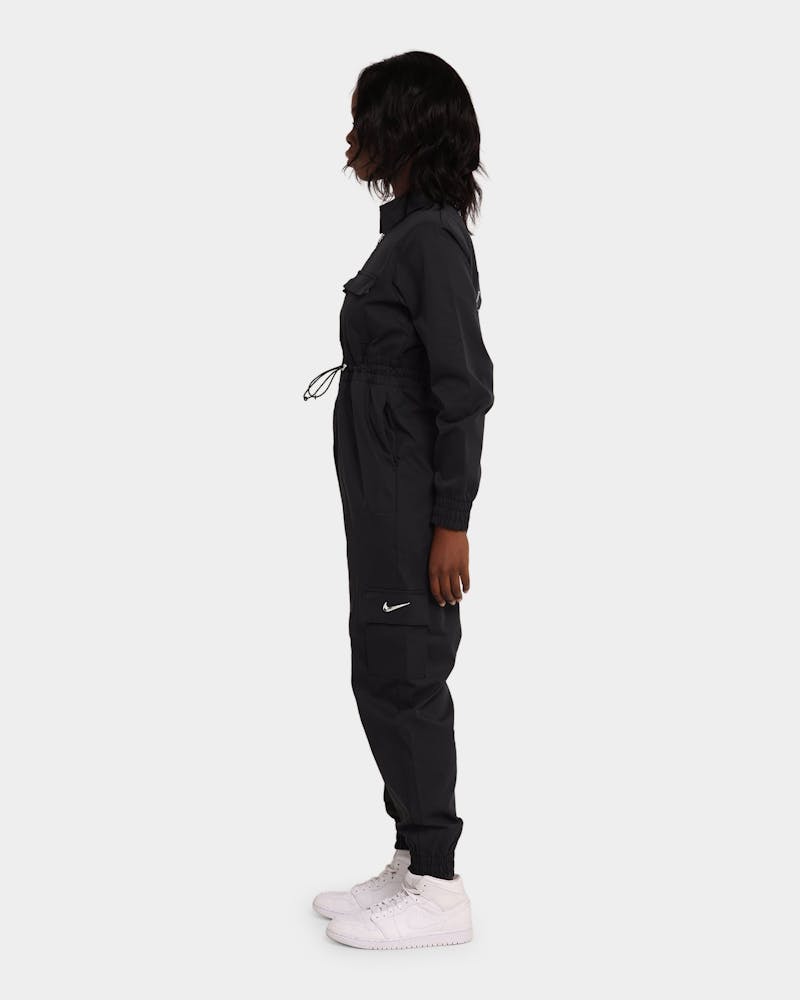 Women's Nike Sportswear Swoosh Utility Jumpsuit Black Culture Kings