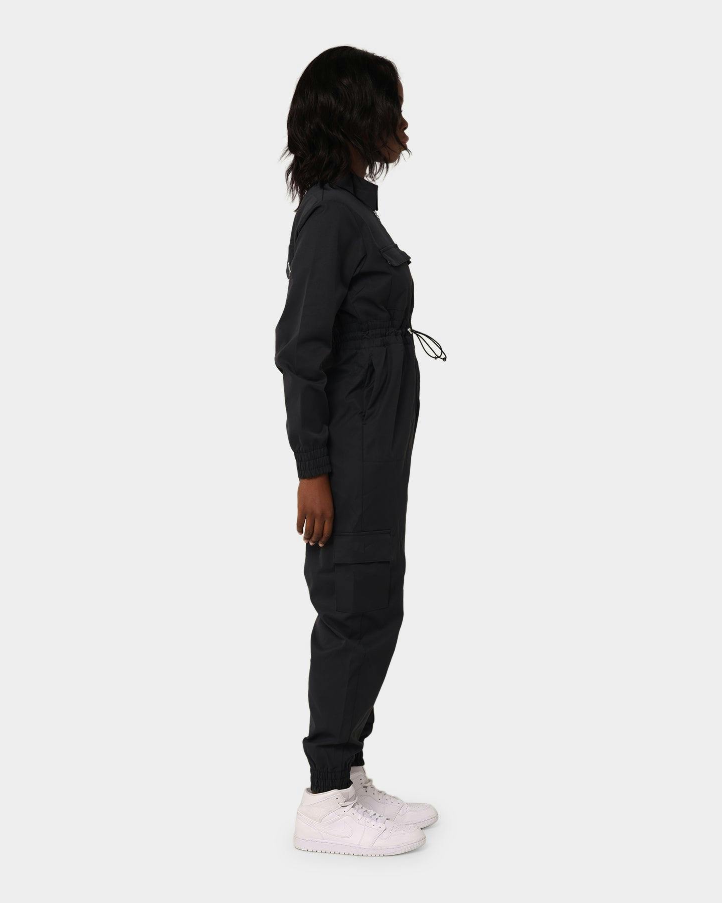 Women's Nike Sportswear Swoosh Utility Jumpsuit Black Culture Kings