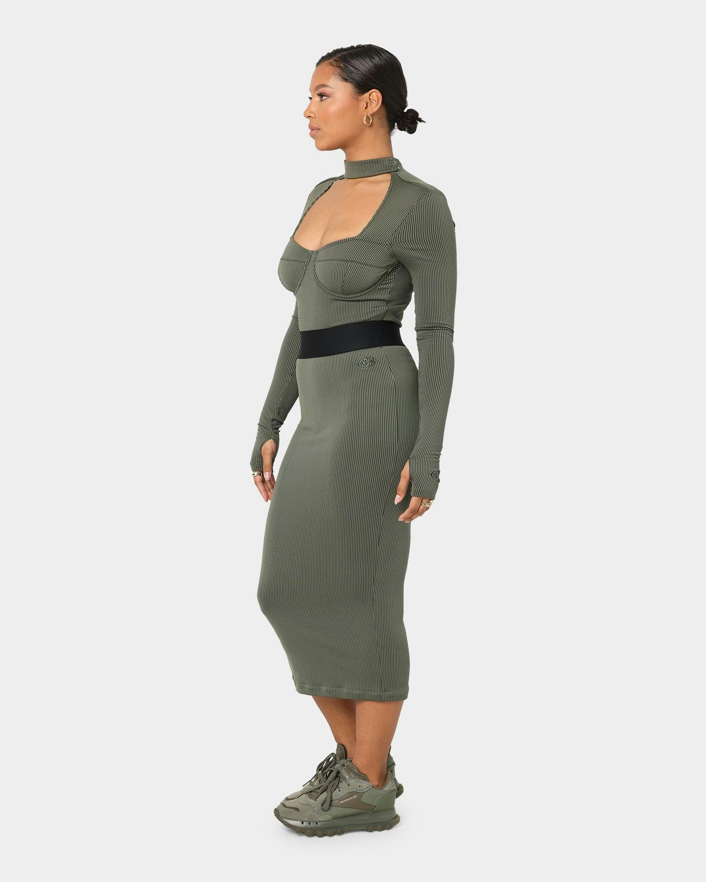 cardi b hunter green reebok