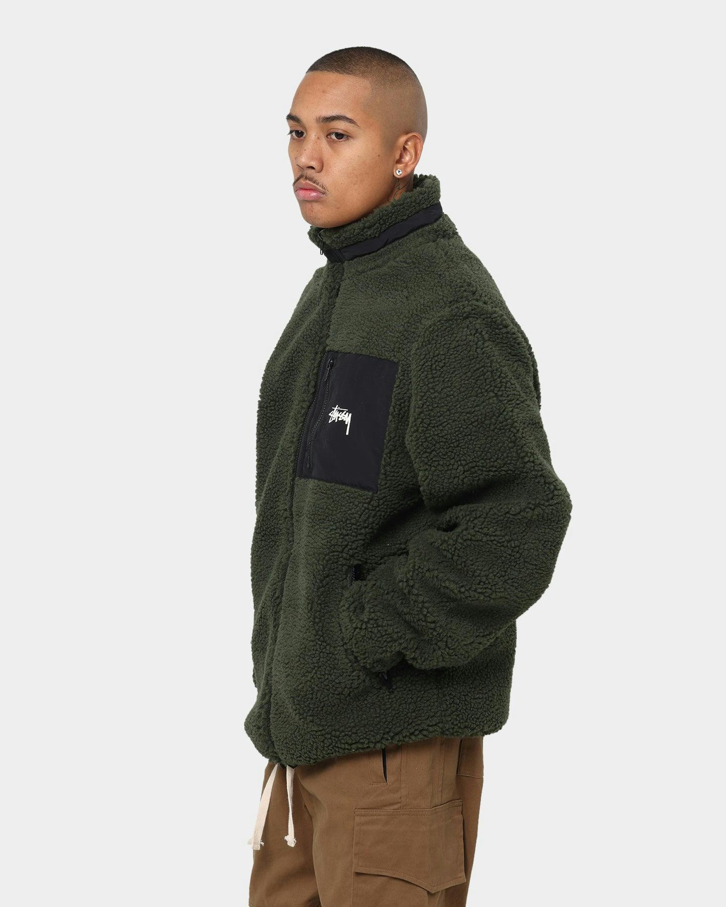 Stussy Stock Sherpa Jacket Forest | Culture Kings