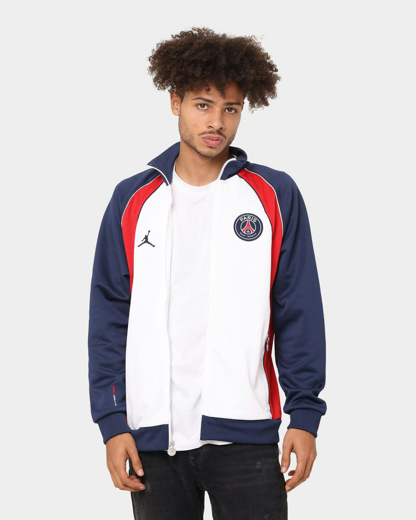 Jordan Paris Saint-Germain Tracksuit Jacket White/Midnight | Culture Kings