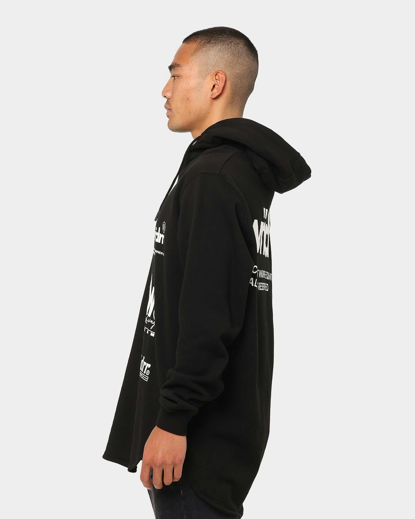 Wndrr Enigma Curved Hem Hoodie Black | Culture Kings