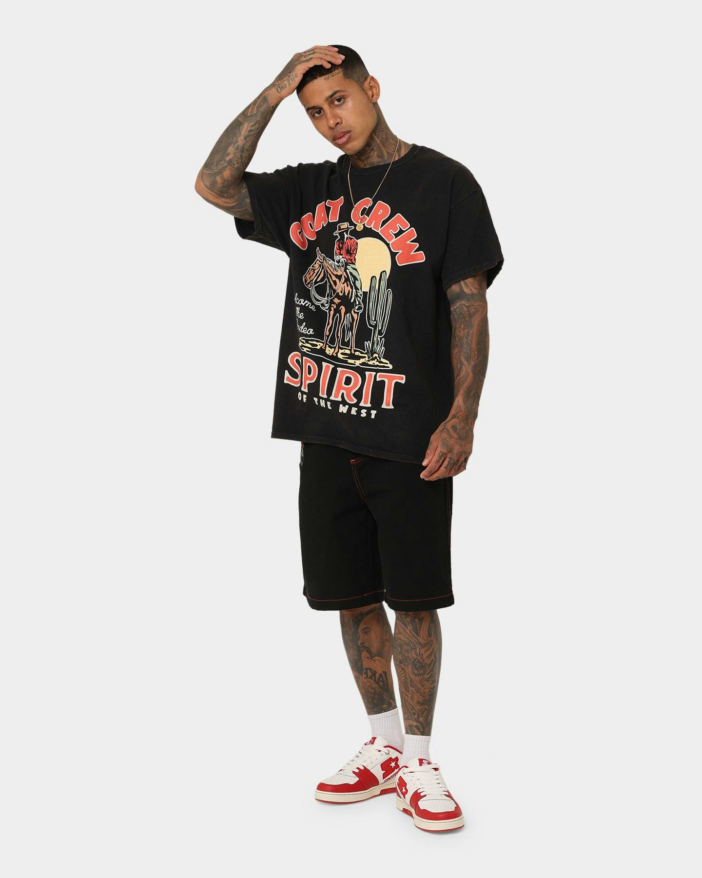 Goat Crew GC Spirit Vintage T-Shirt Black Wash