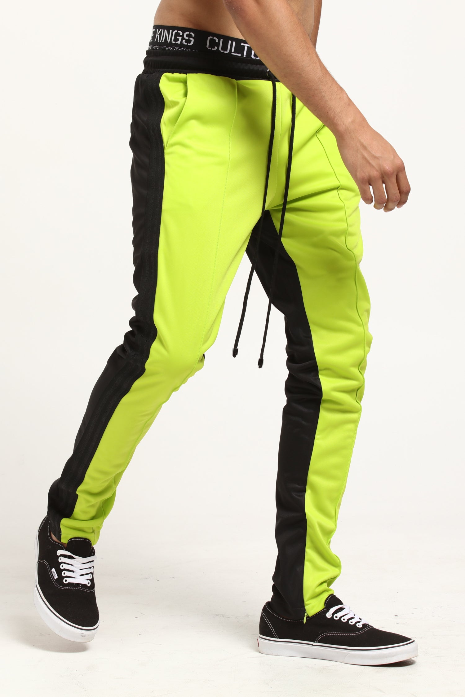 lime track pants