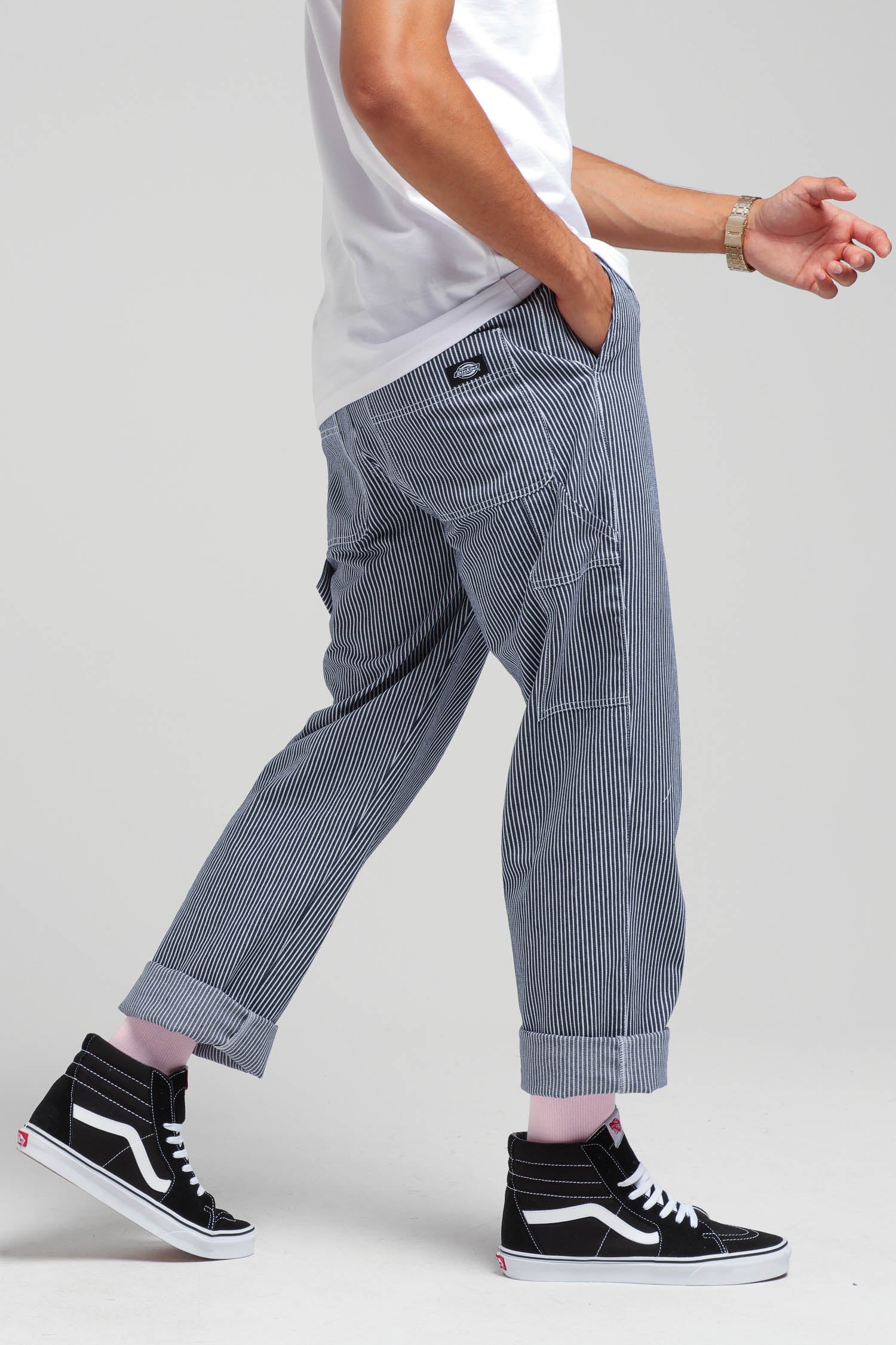 dickies striped carpenter pants