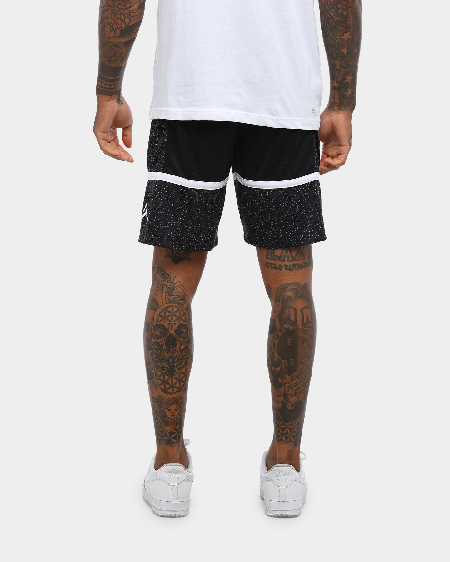 jordan black and white shorts