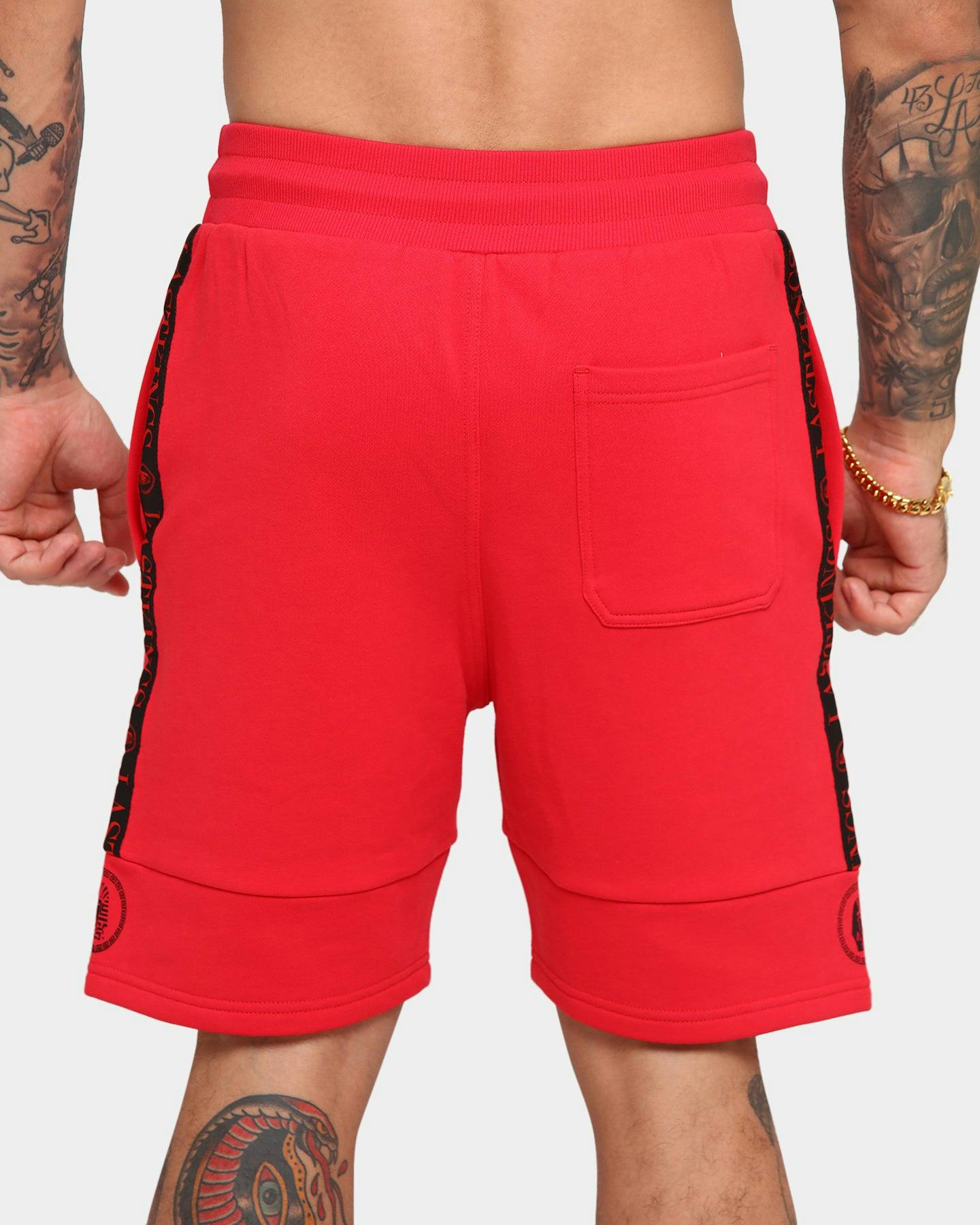 Last Kings Lavish Sweat Shorts Red/Black Culture Kings