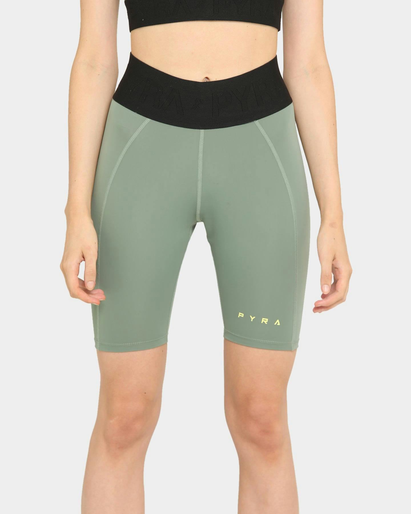 PYRA Women's Altitude Bike Shorts Olive Green Culture Kings