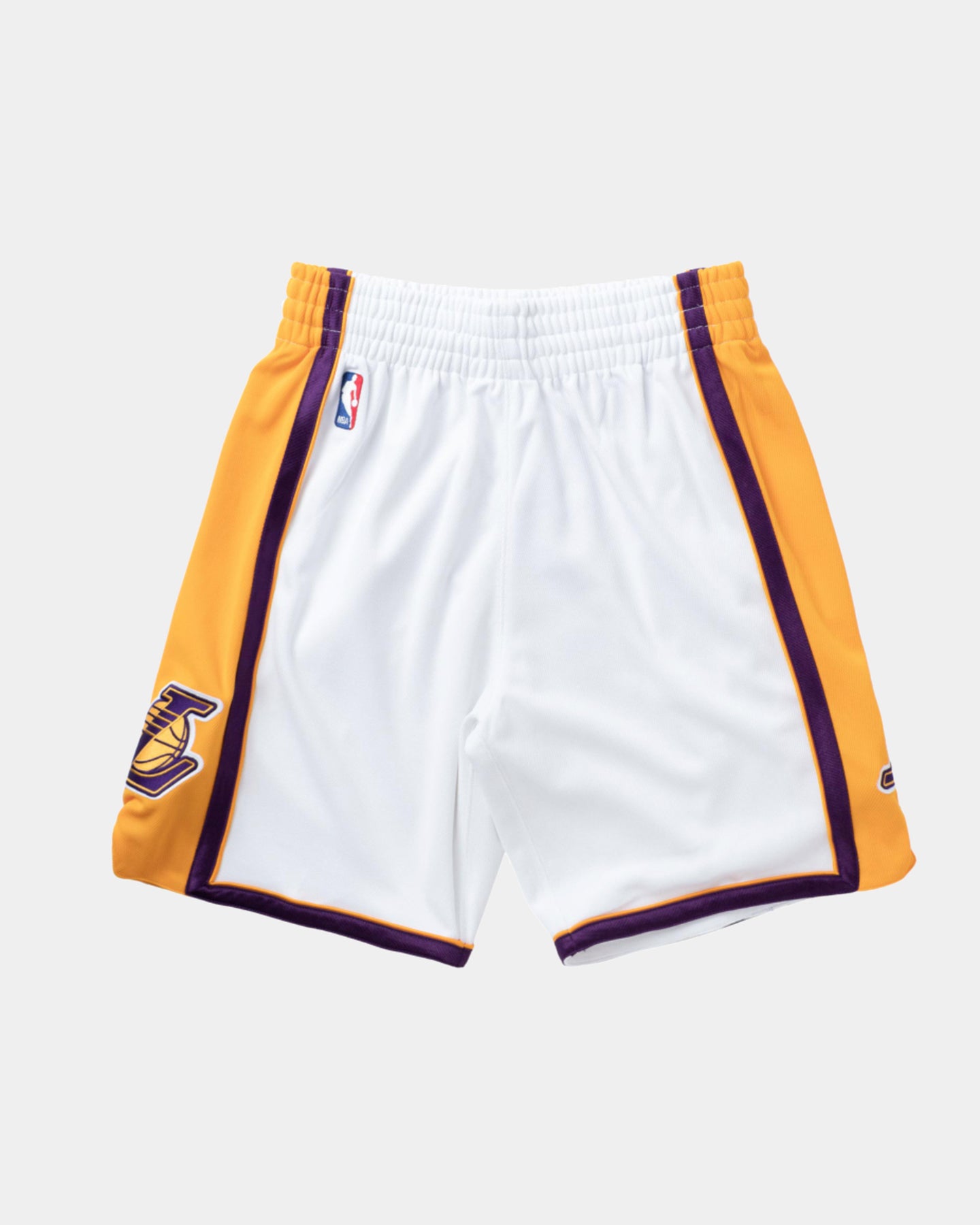 white lakers shorts