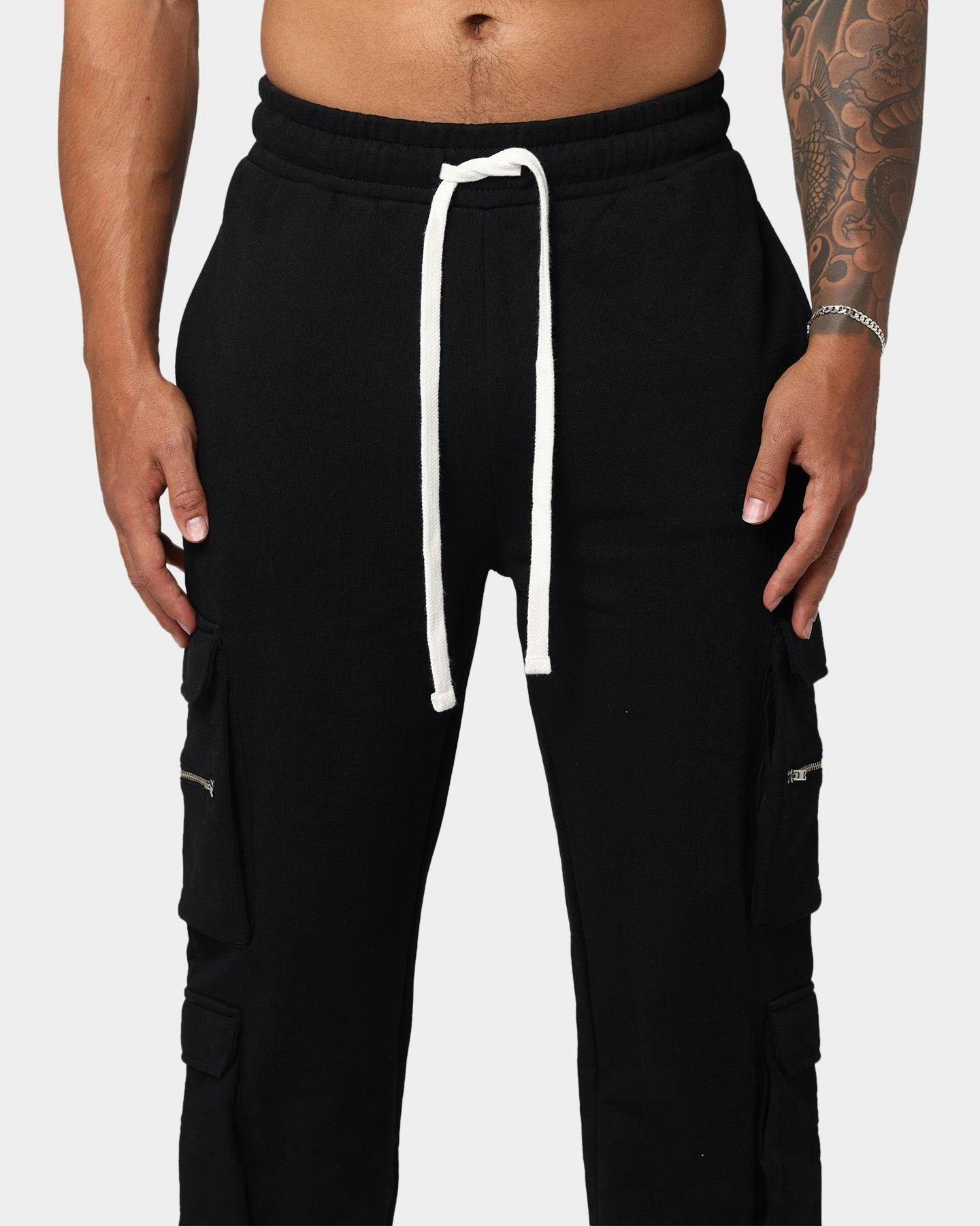 EN ES Cargo Track Pants Black Culture Kings
