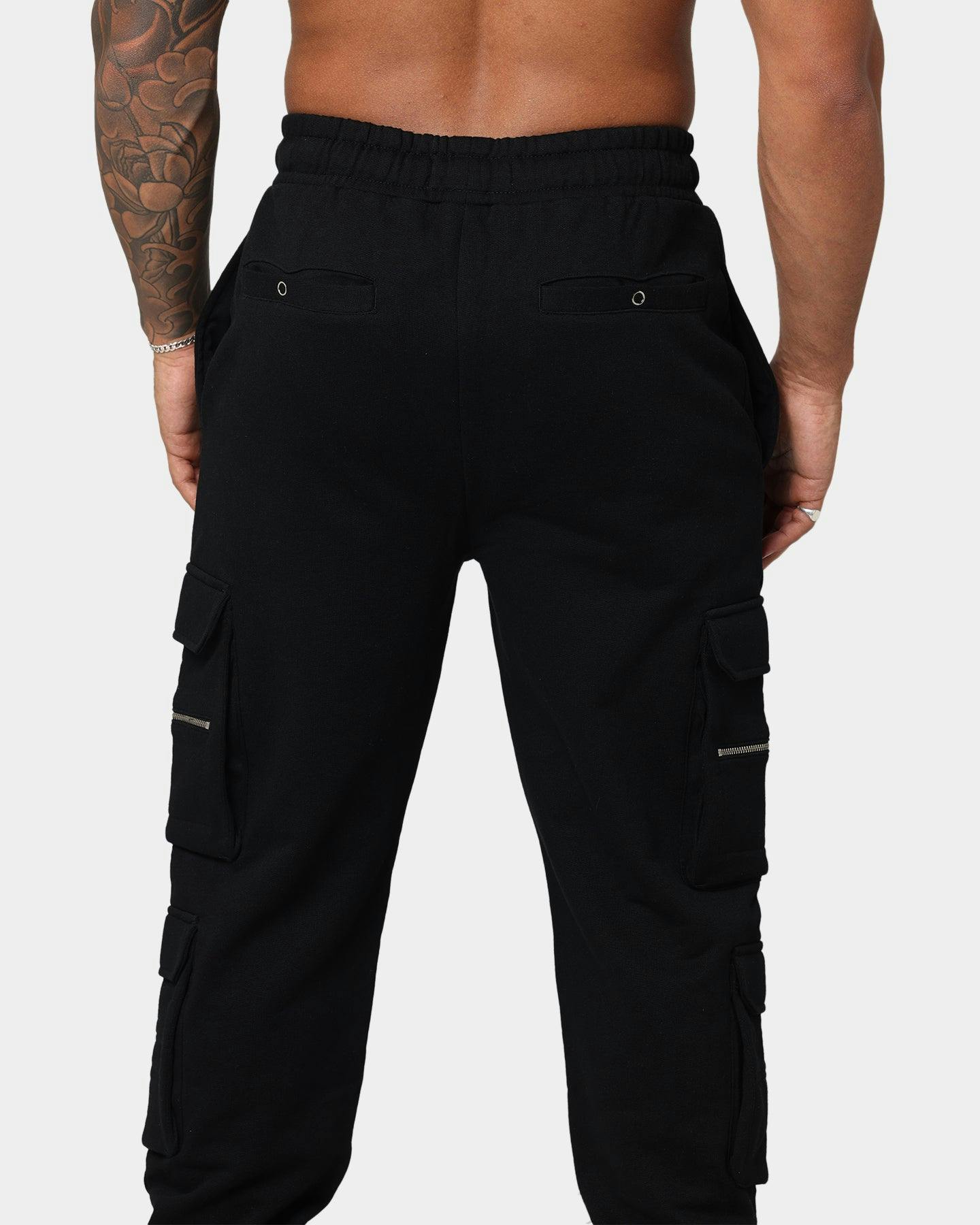 EN ES Cargo Track Pants Black Culture Kings
