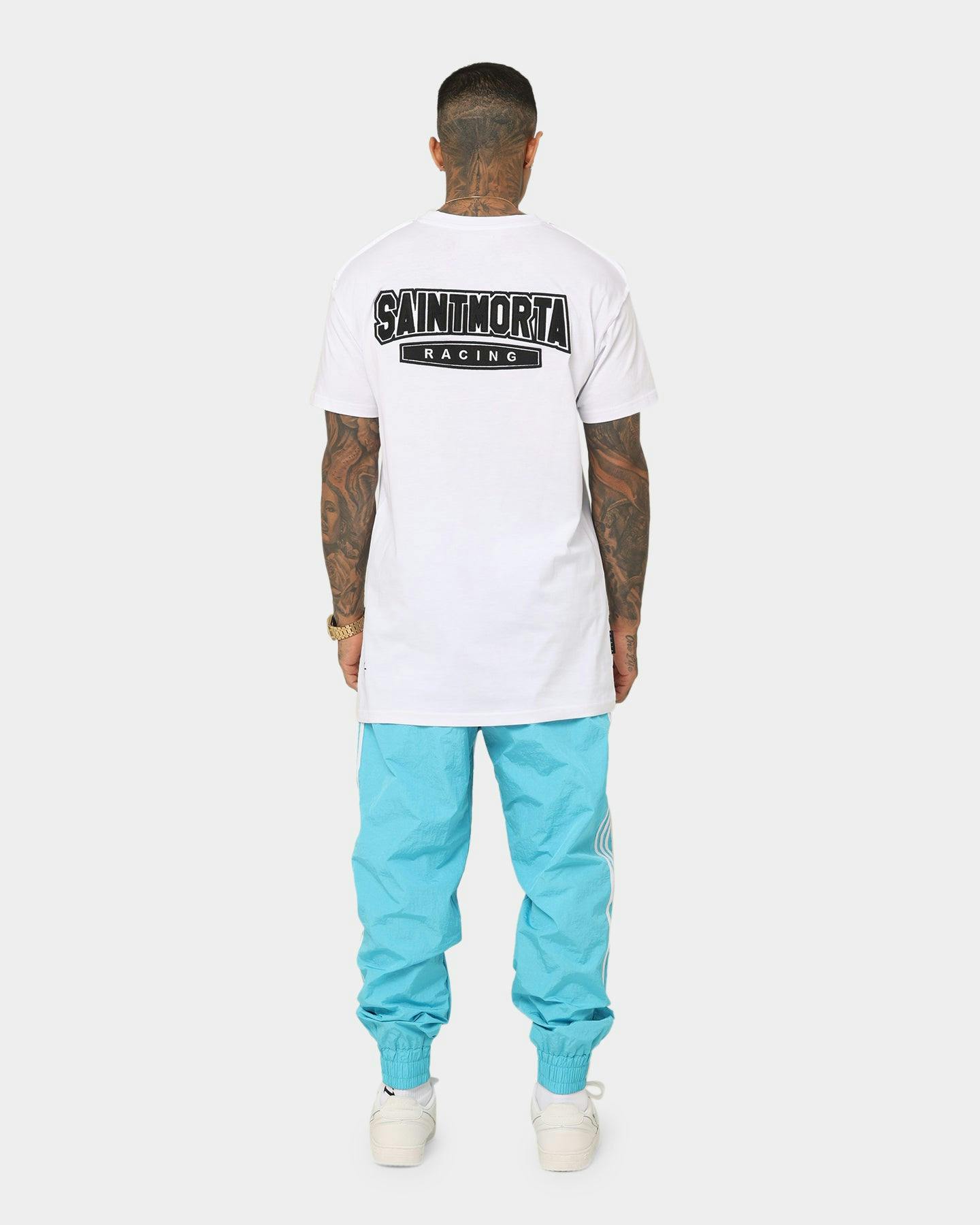 Saint Morta Pro Racing Nylon Trackpants Cyan