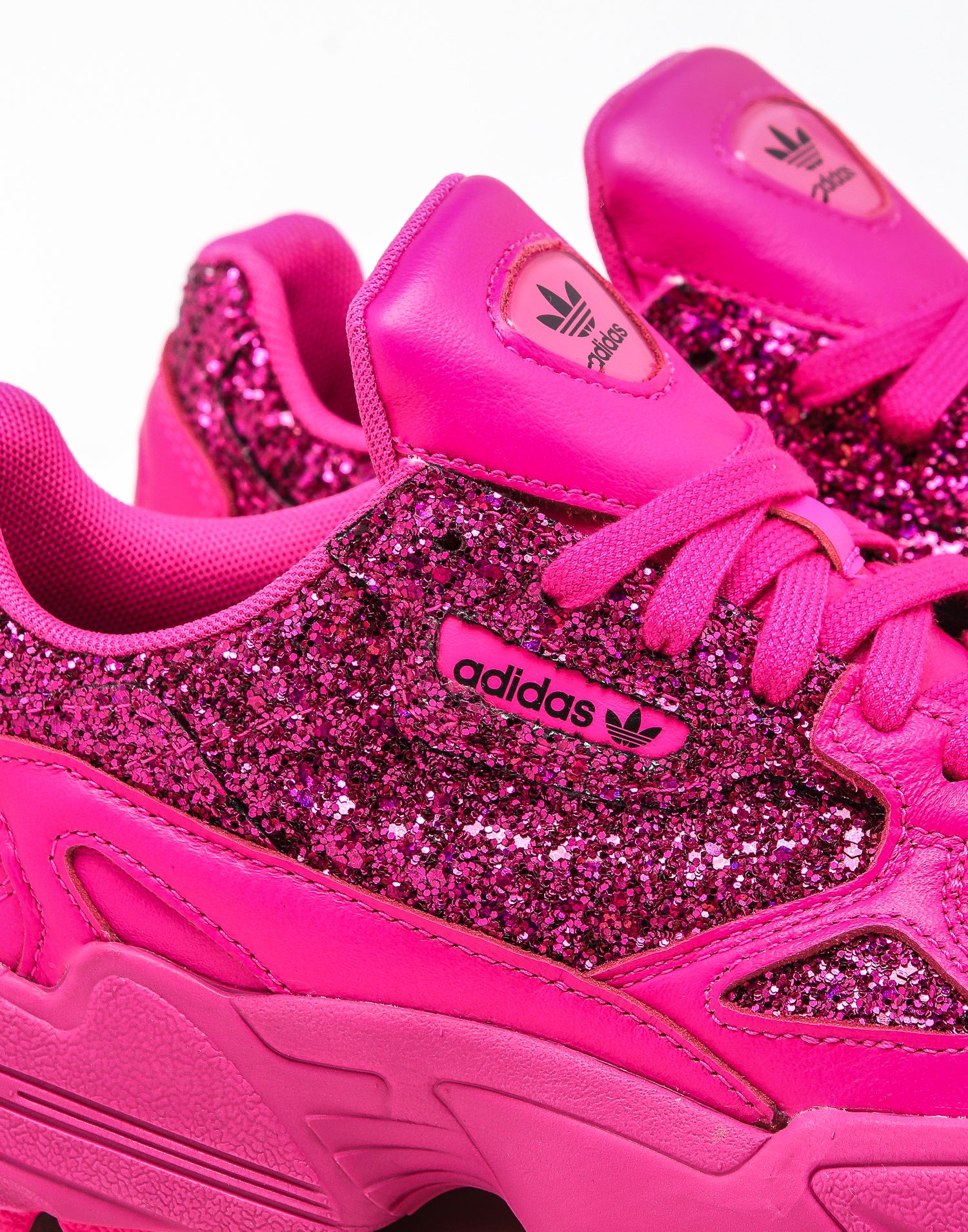pink sparkly adidas shoes
