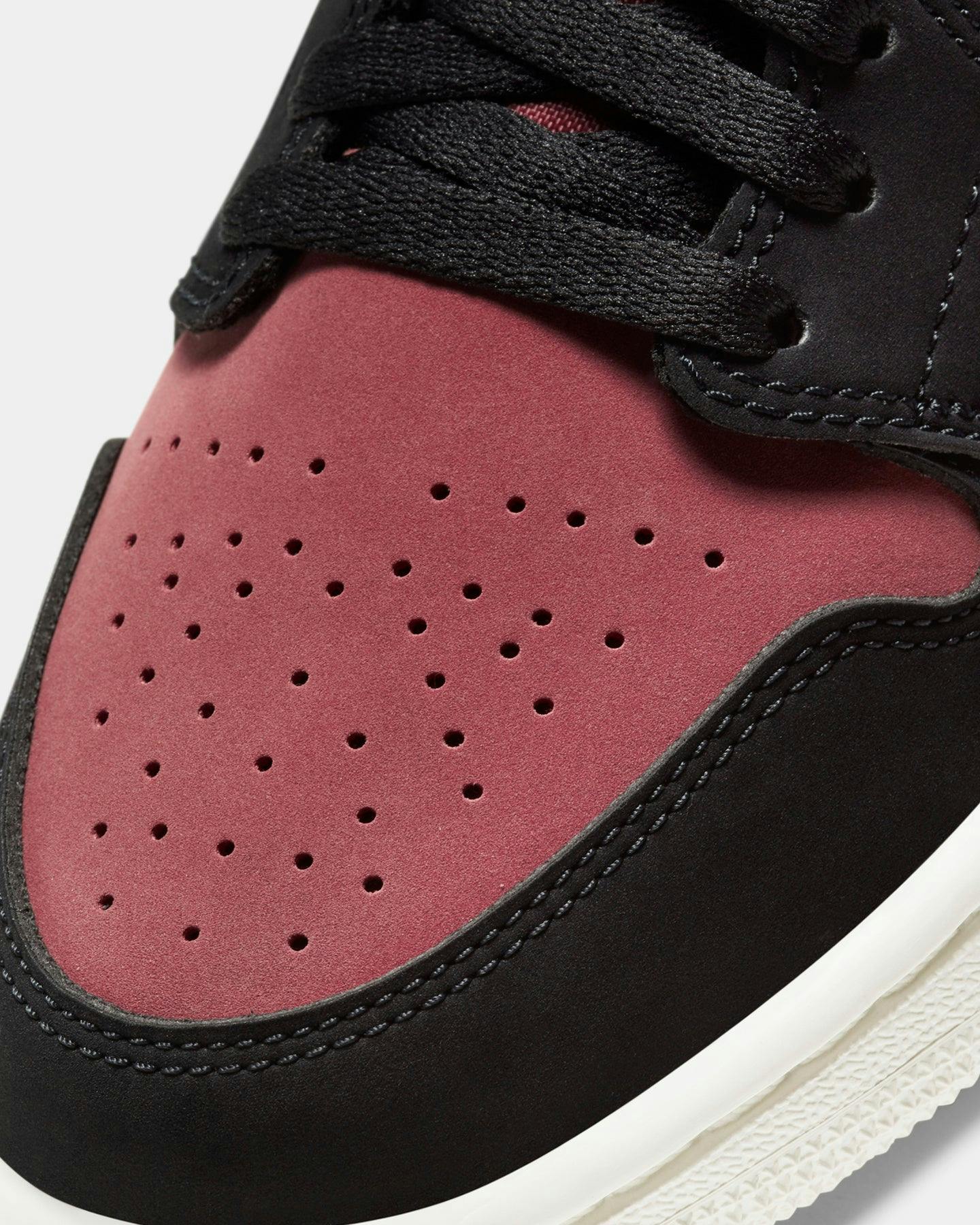 Jordan Women's Air Jordan 1 Mid "Burgundy Dusty Red" Particle Beige/Black/Canyon Rust/Sail