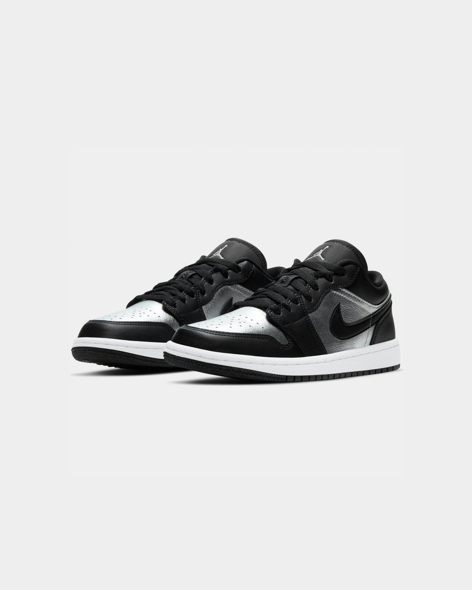 Jordan Women's Air Jordan 1 Low SE "Silver Toe" Black/Metallic Silver/White