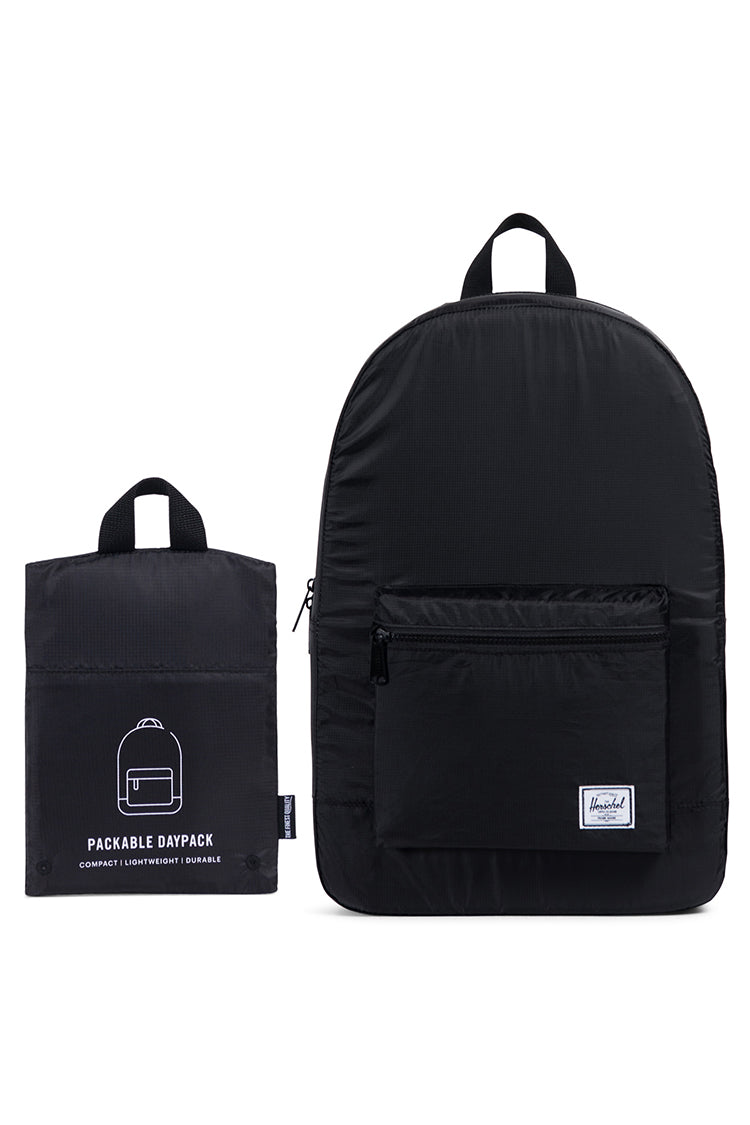 herschel packable daypack black