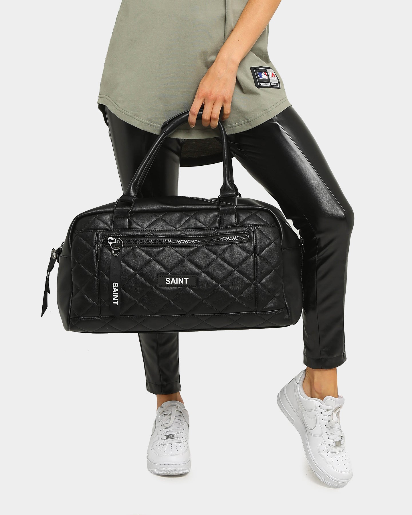 quilted duffle bag