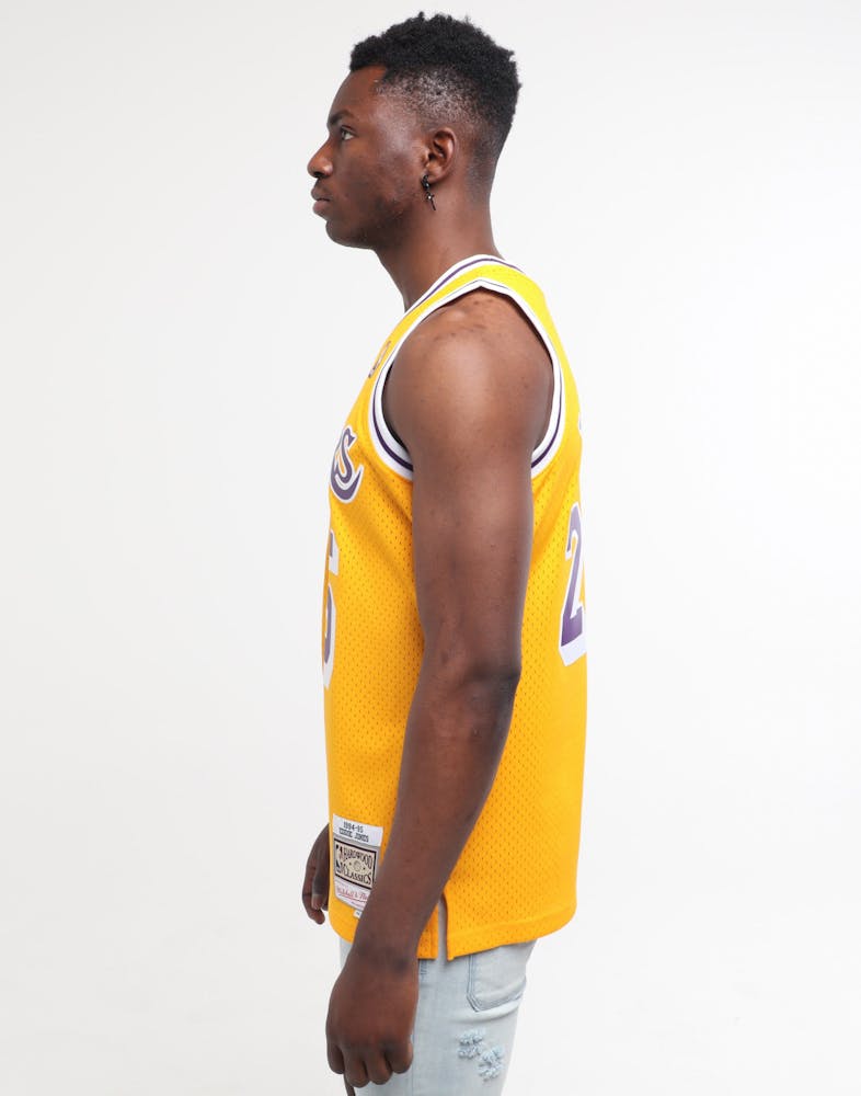 Mitchell Ness Los Angeles Lakers Eddie Jones 25 Swingman Jersey Yellow Culture Kings