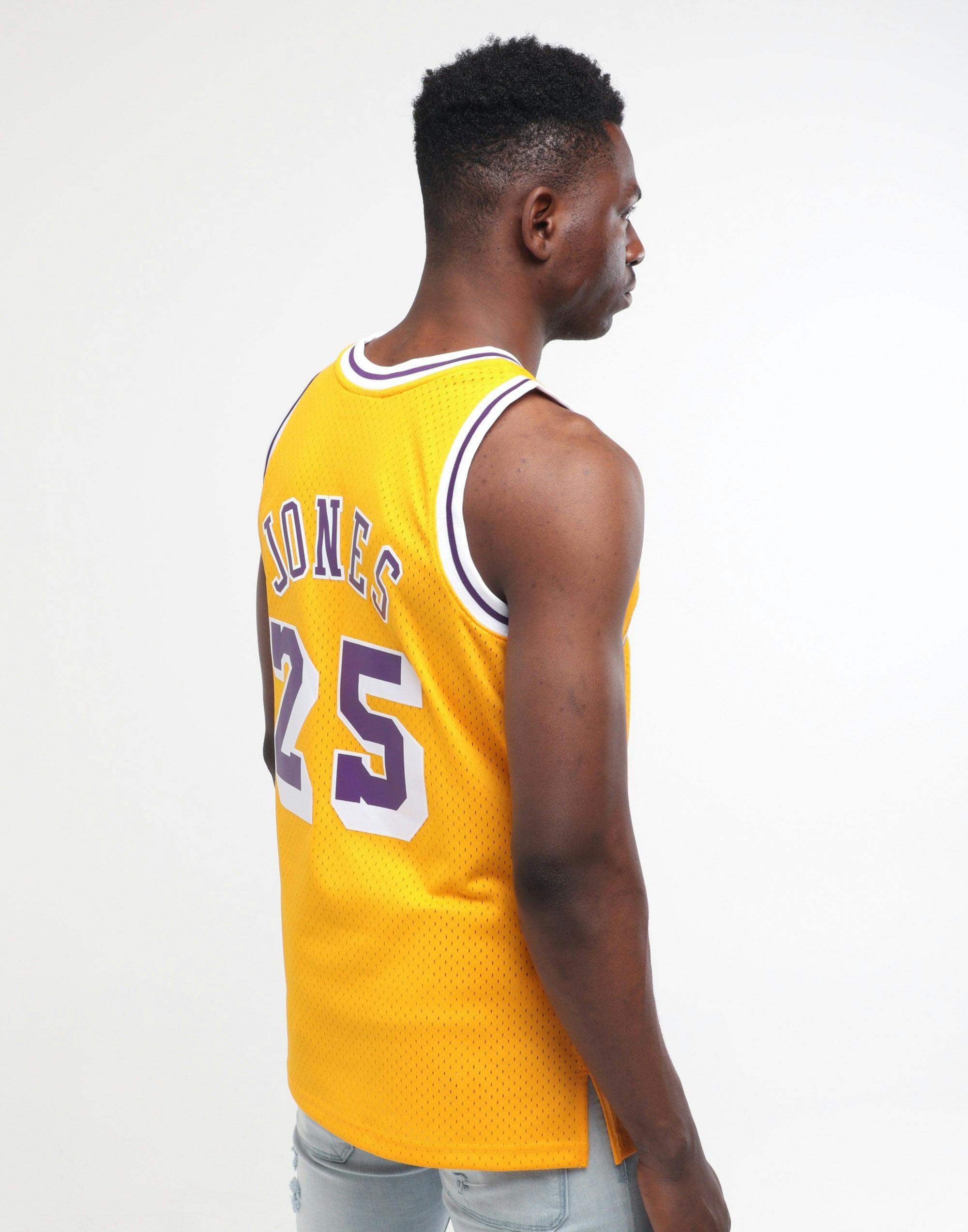 Mitchell Ness Los Angeles Lakers Eddie Jones 25 Swingman Jersey Yellow Culture Kings