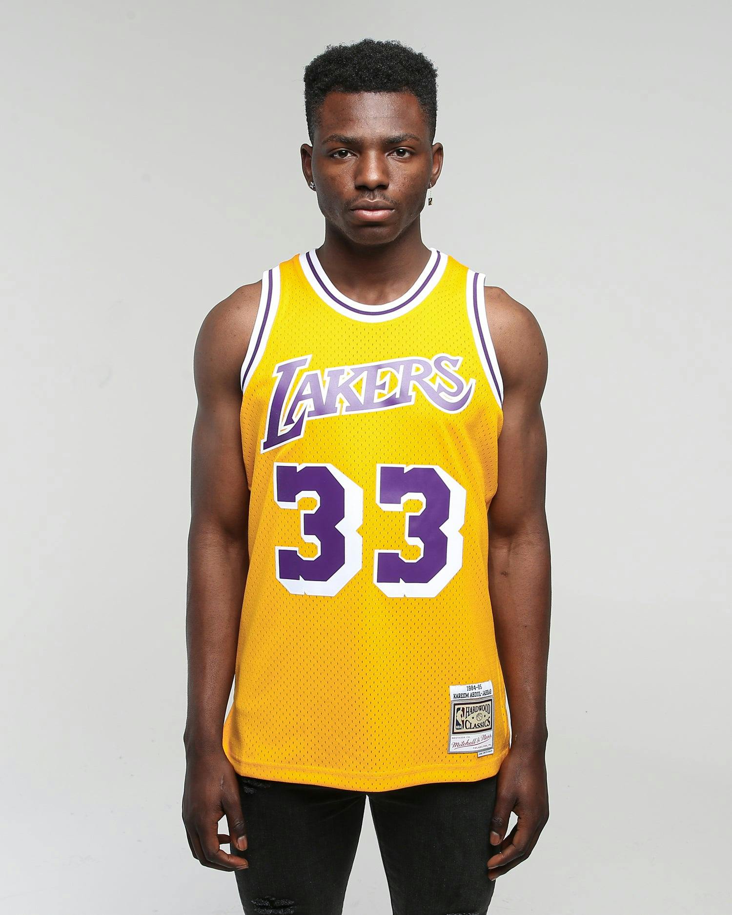 Mitchell Ness Los Angeles Lakers Kareem Abdul Jabbar 33 Swingman Jersey Gold Culture Kings