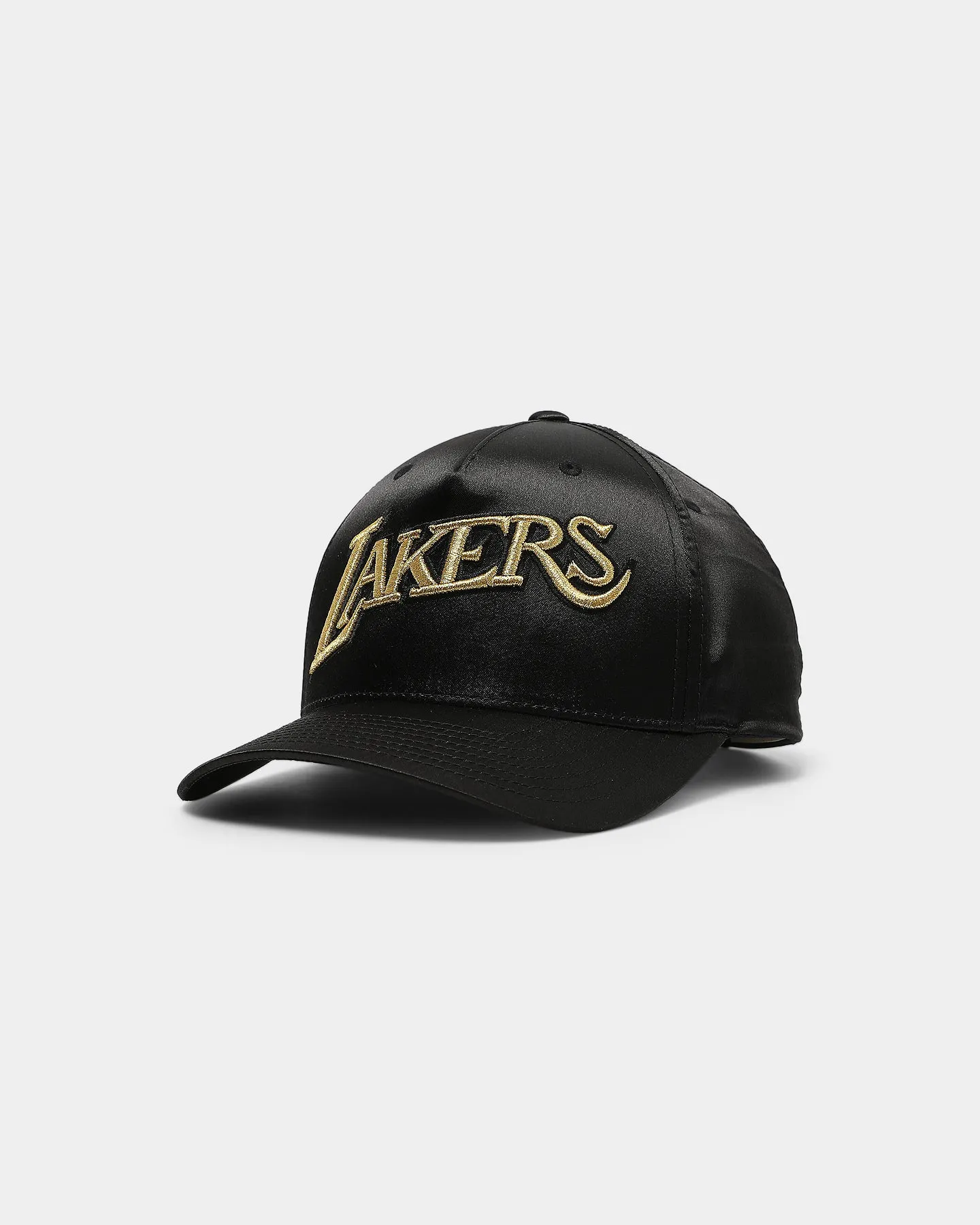 Mitchell Ness Los Angeles Lakers Gold Toile Satin Snapback Black Culture Kings