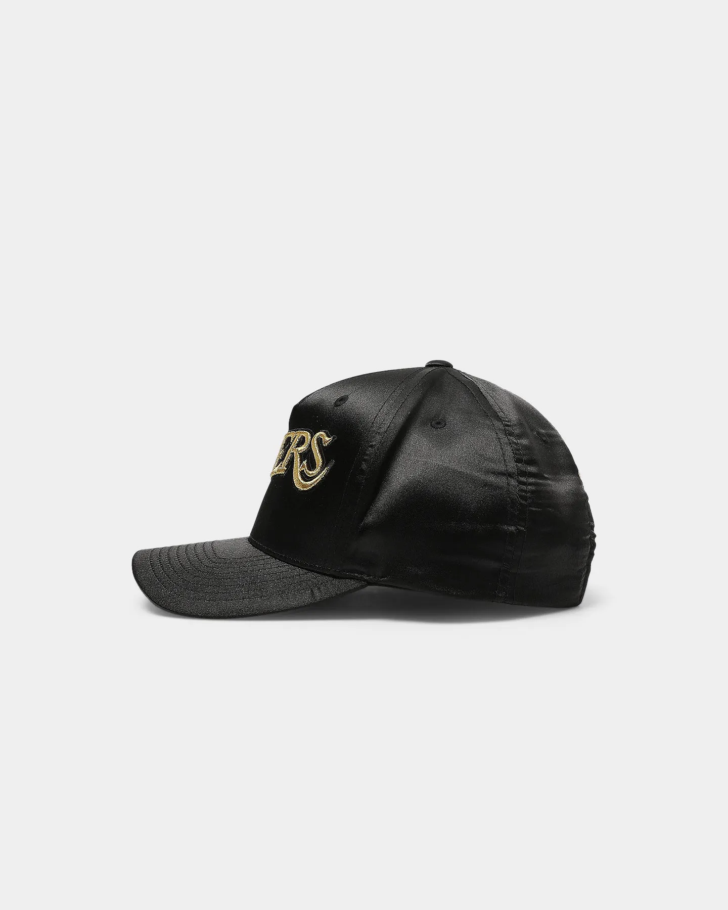 Mitchell Ness Los Angeles Lakers Gold Toile Satin Snapback Black Culture Kings