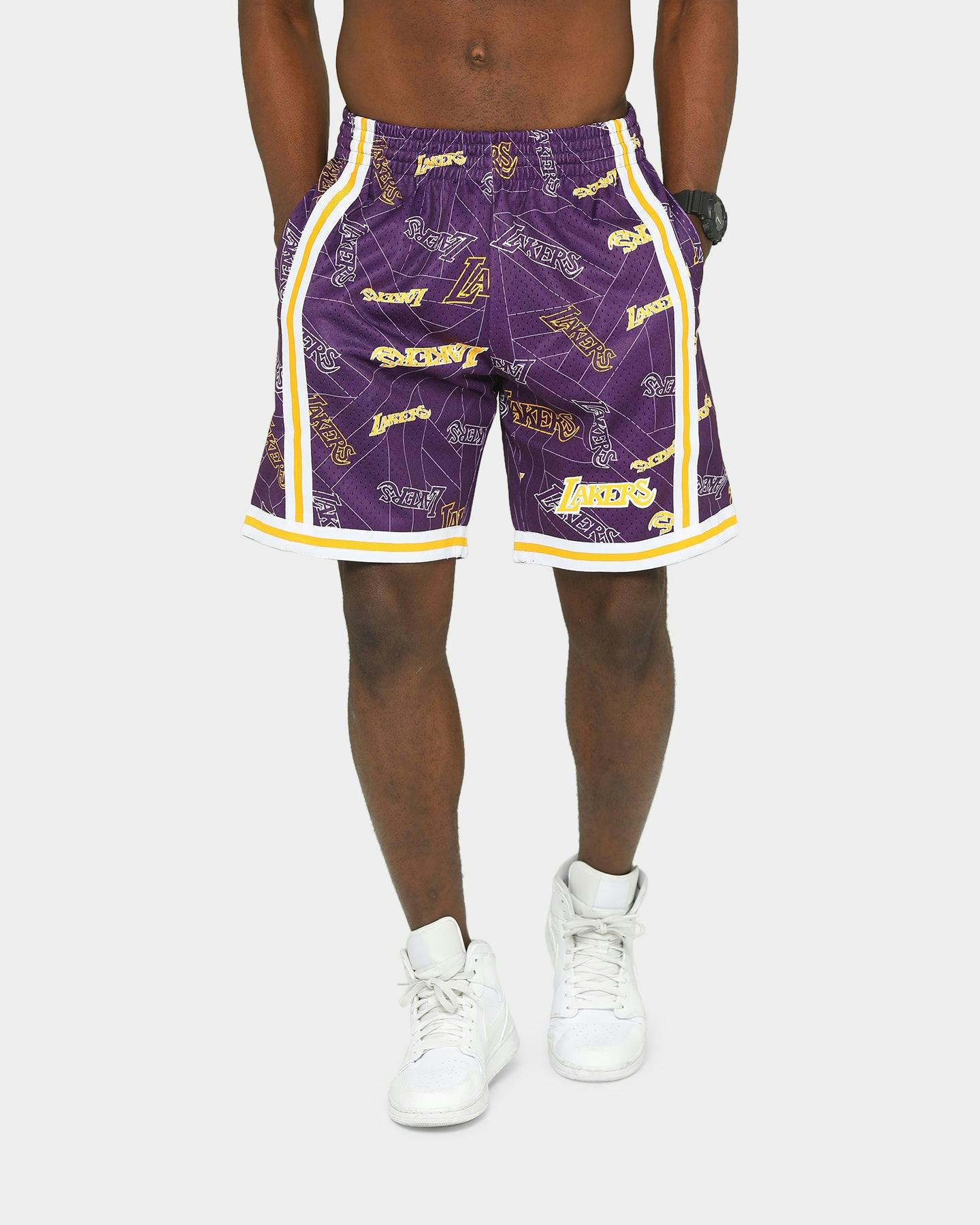 Mitchell Ness Men S Los Angeles Lakers Tear Up Shorts Purple Culture Kings