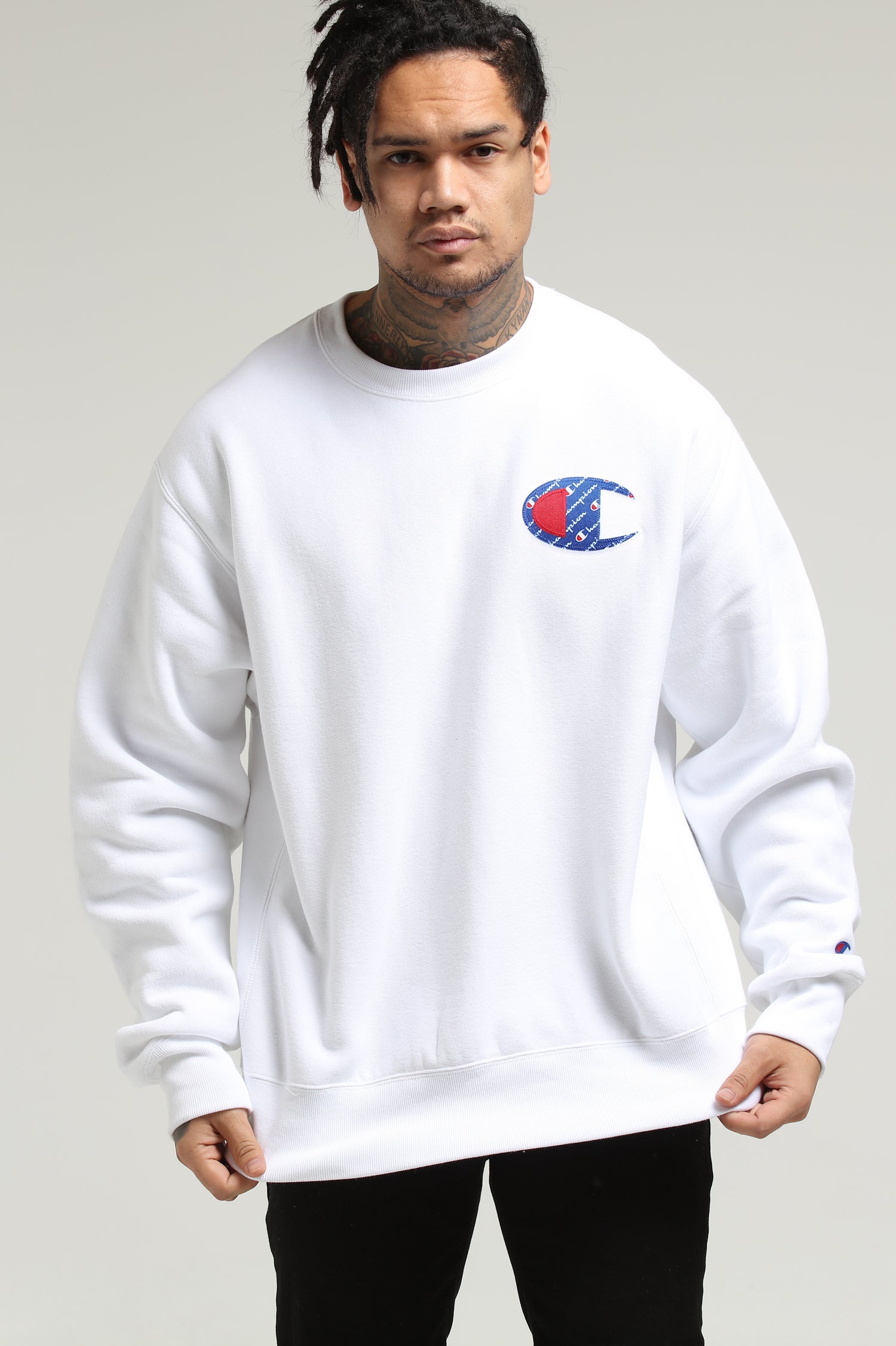 champion reverse weave sublimated grey hoodie