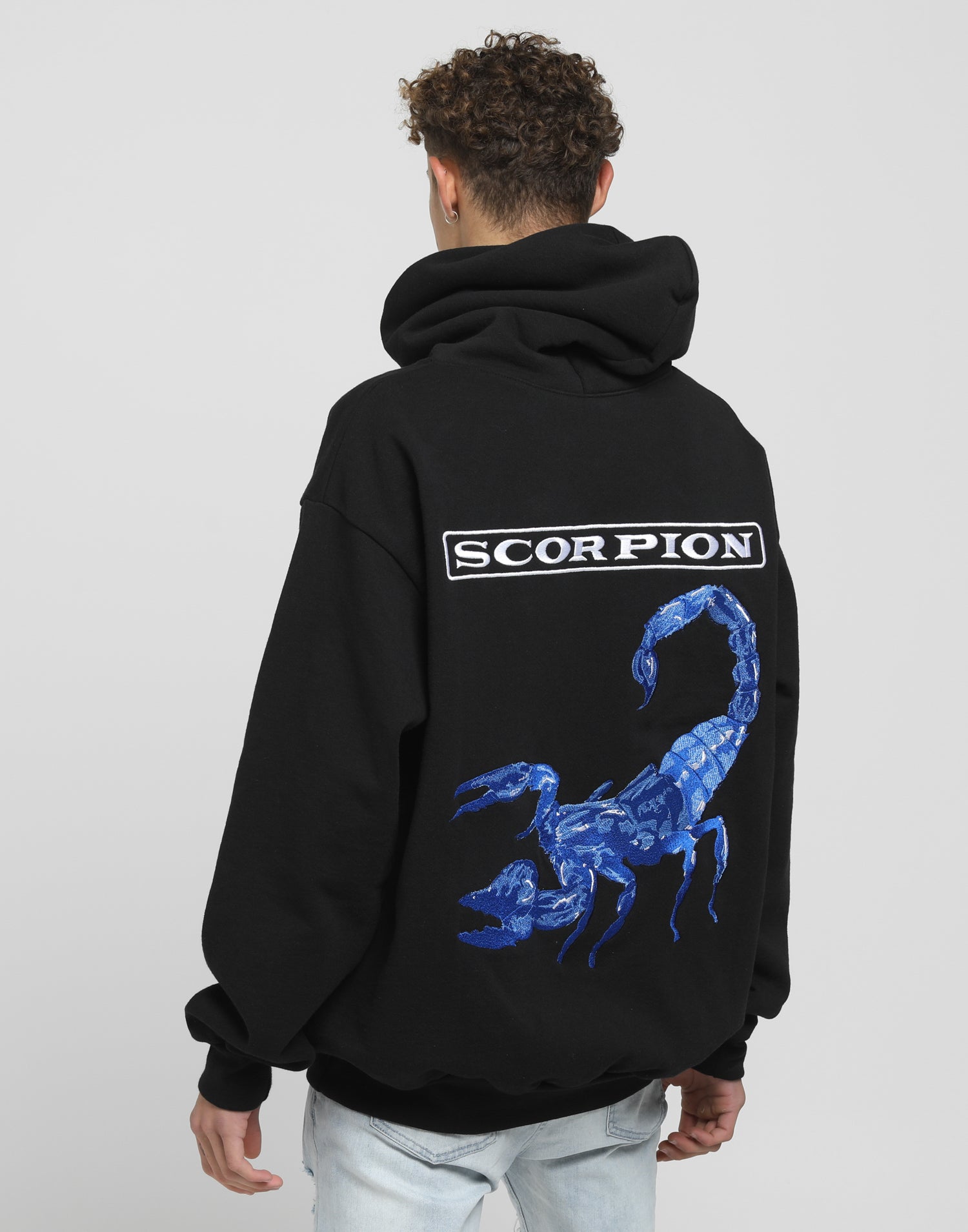 scorpion embroidered hoodie