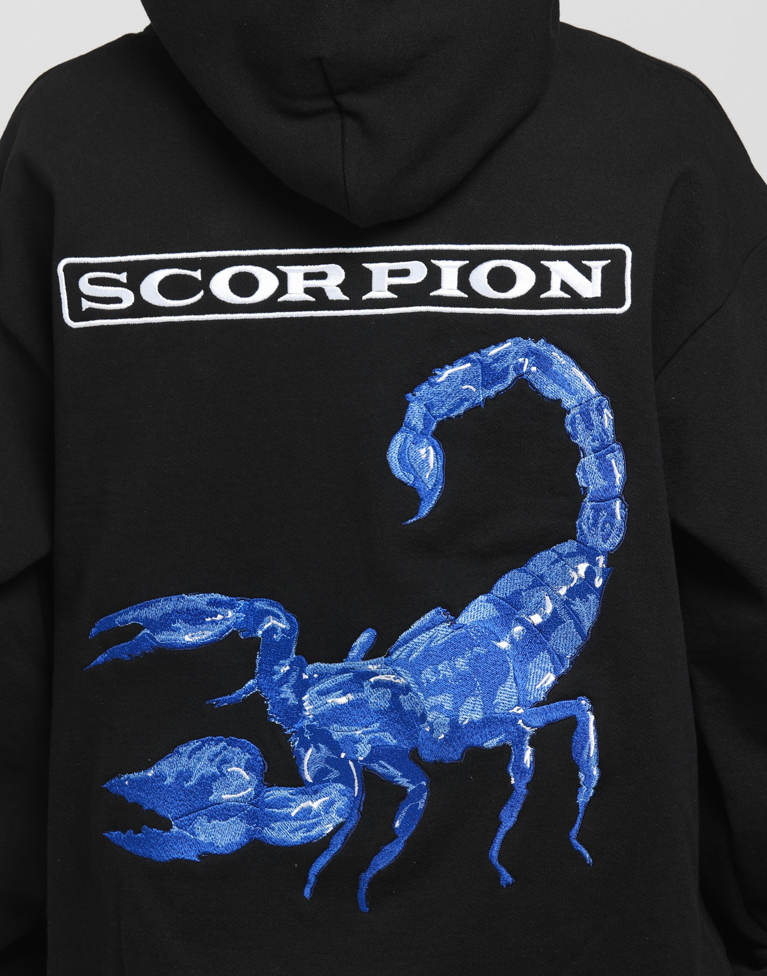 scorpion embroidered hoodie