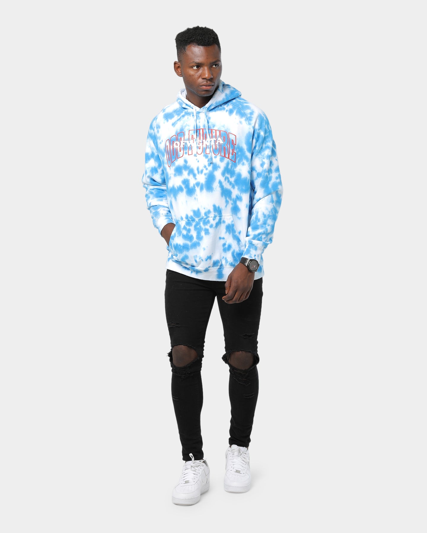 odd future aqua tie dye hoodie