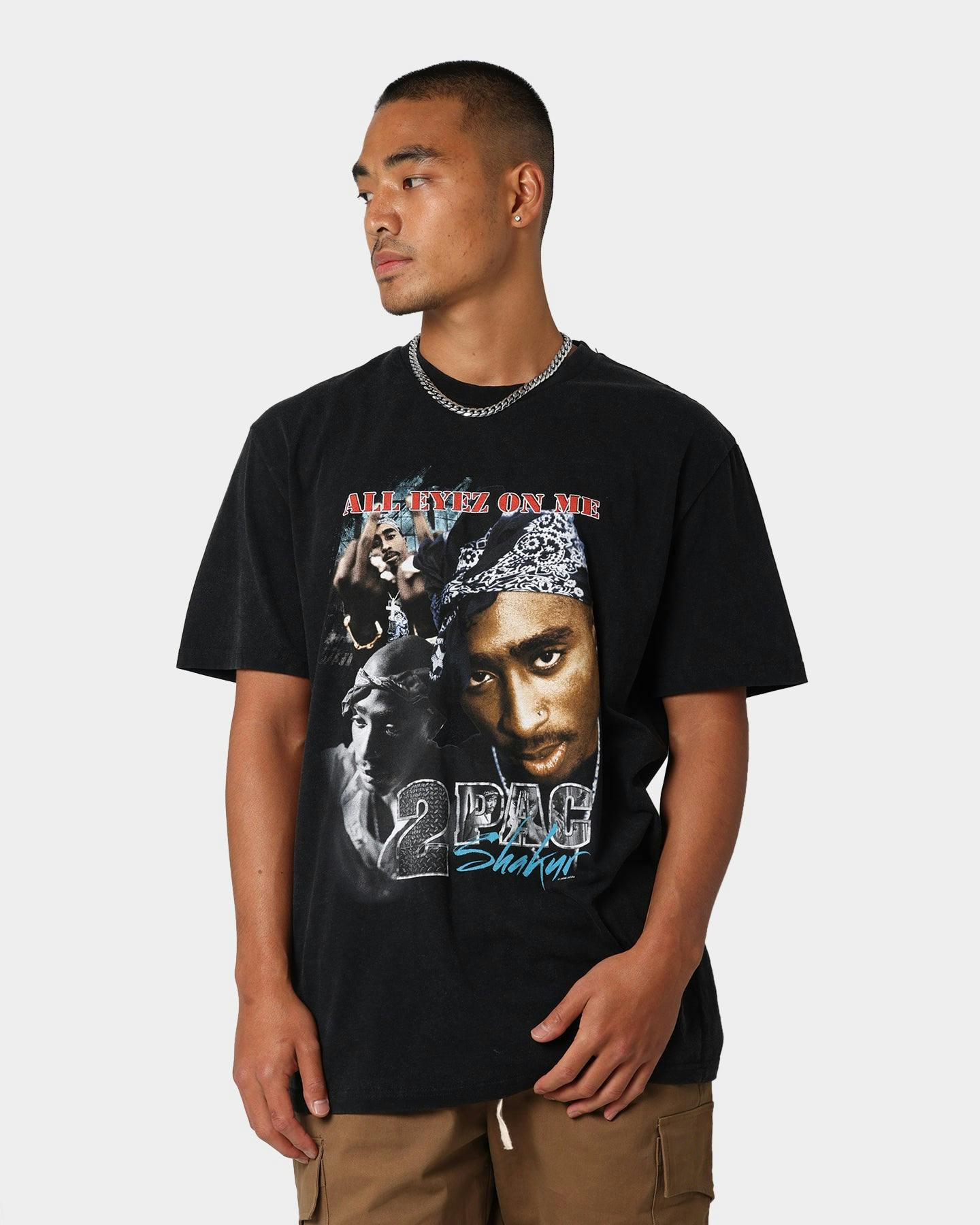 TUPAC All Eyes On Me Vintage T-Shirt Washed Black | Culture Kings