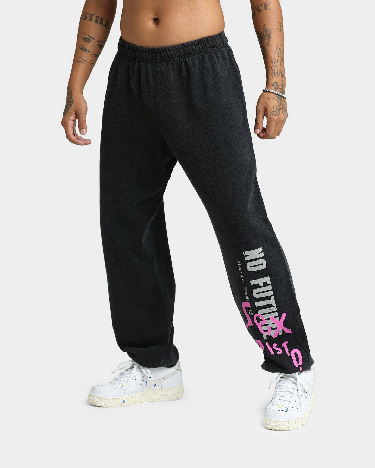 Sex Pistols No Future Track Pants Washed Black 