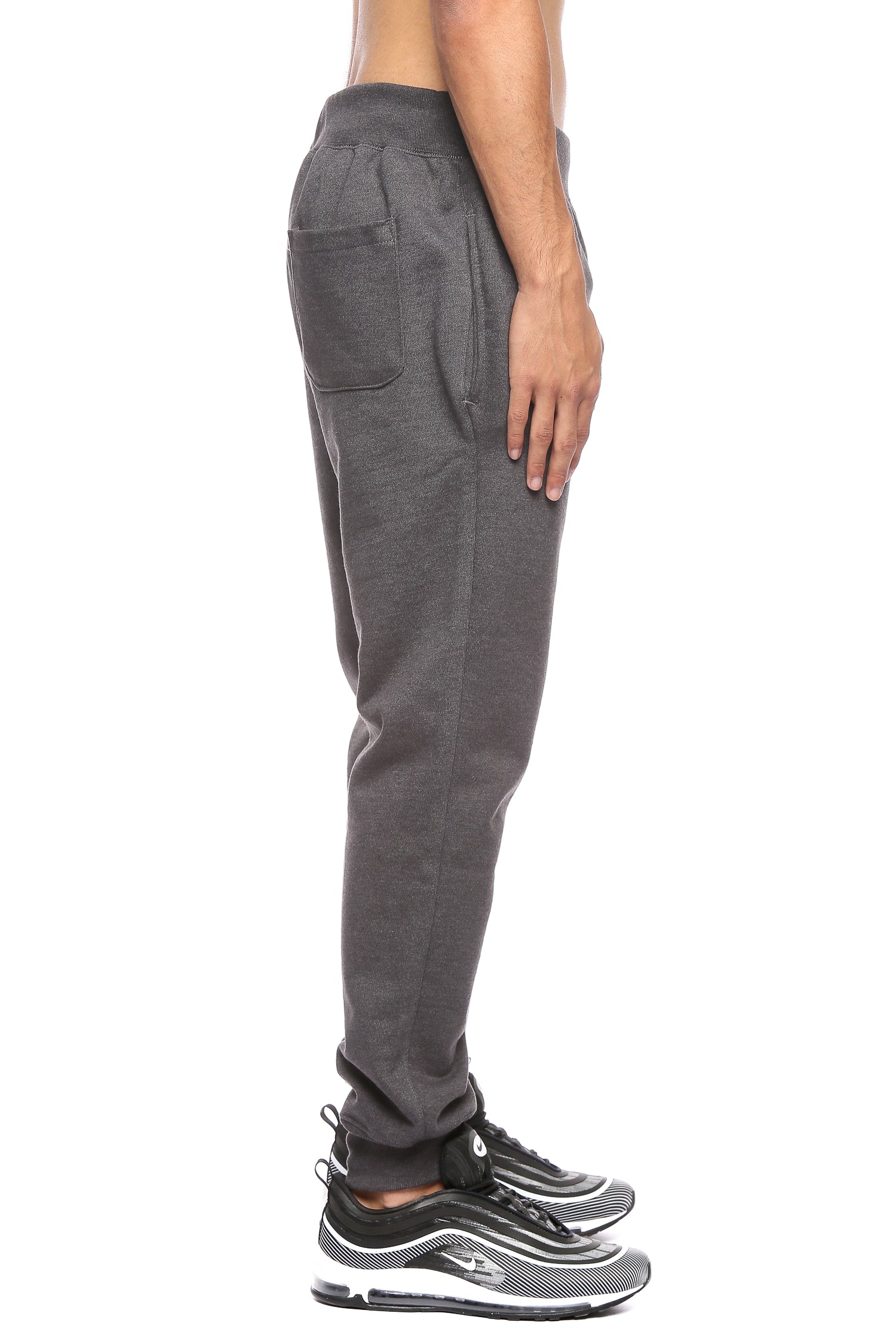 champion rev weave trim jogger black