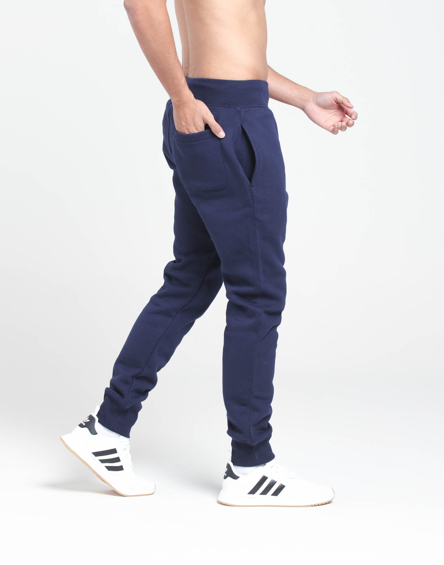 champion rev weave trim jogger black