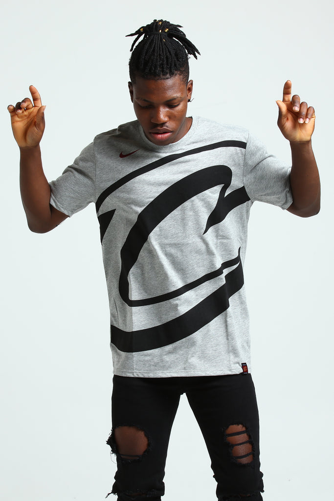 Nike Cleveland Cavaliers Oversize Logo Tee Grey Heather