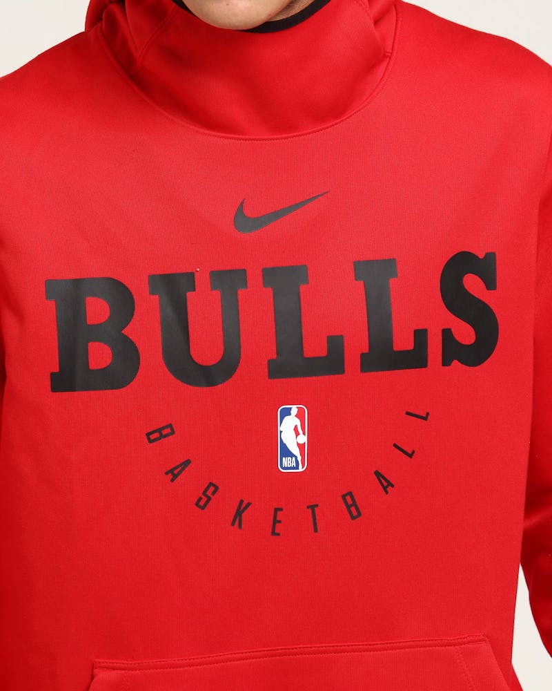 Nike Chicago Bulls Spotlight Hoodie Pull Over Red Black Culture