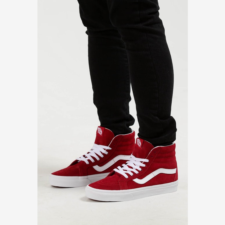 Vans SK8-HI Reissue Pig Suede Red/White