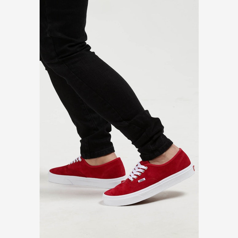 Vans Authentic Pig Suede Red/White