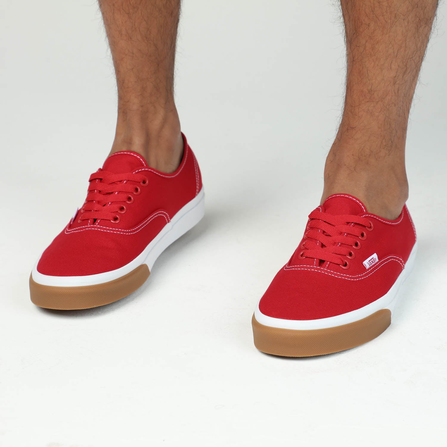 vans authentic red gum