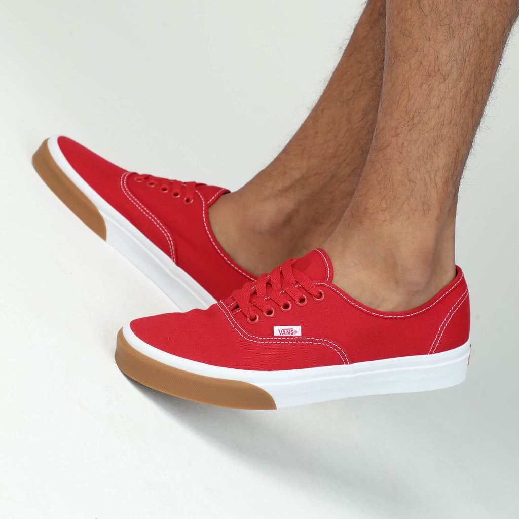 VANS AUTHENTIC (GUM BUMPER) Red/White/Gum