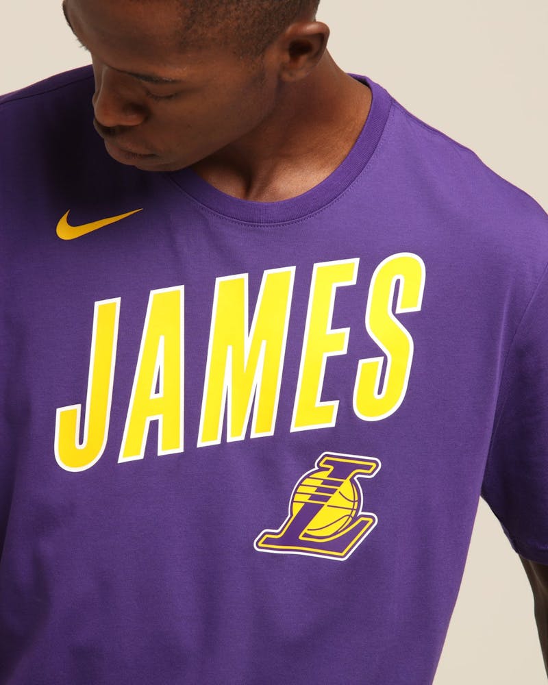 Nike Los Angeles Lakers Lebron James 23 Dri Fit Tee Purple Culture Kings