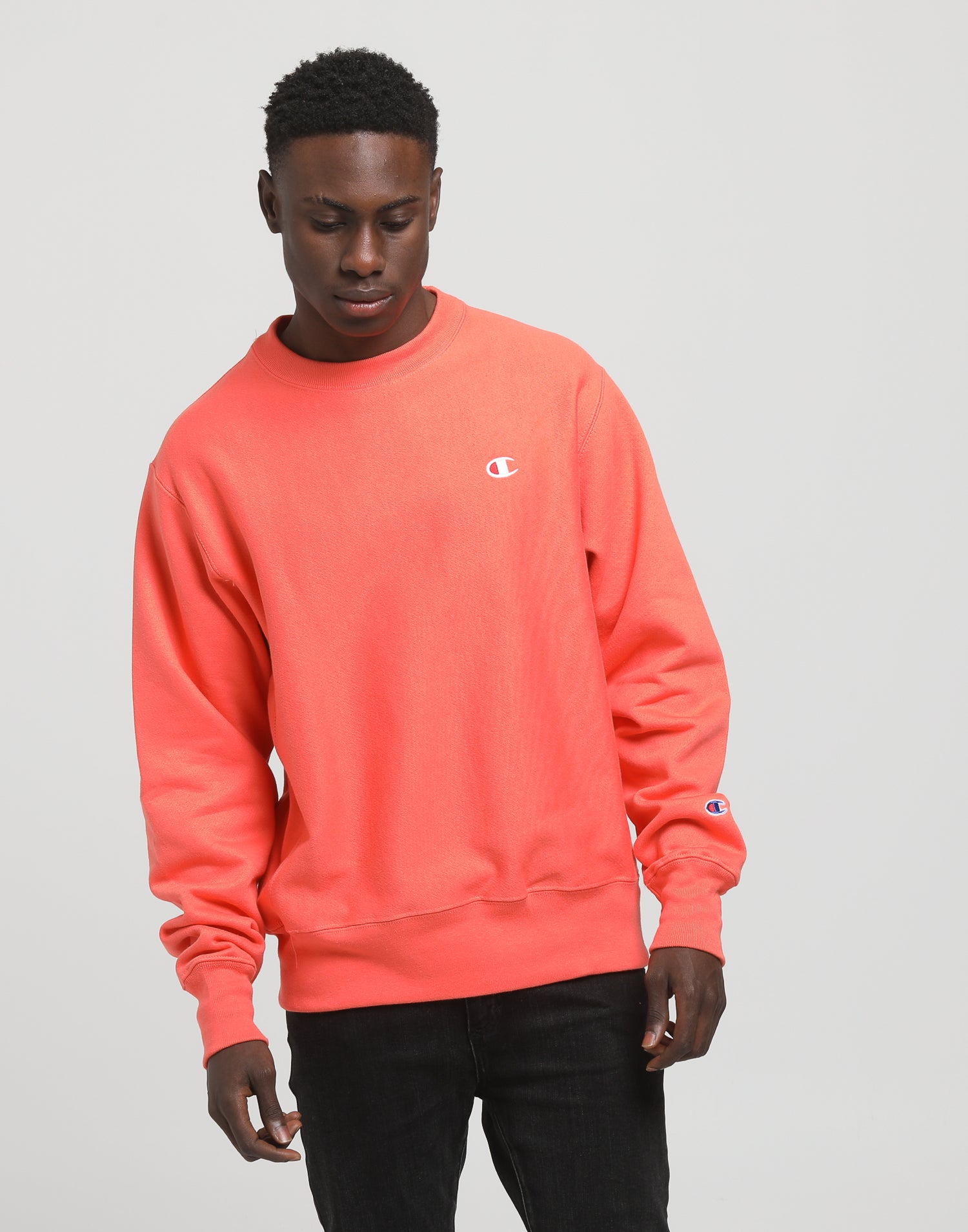 champion reverse weave crew red