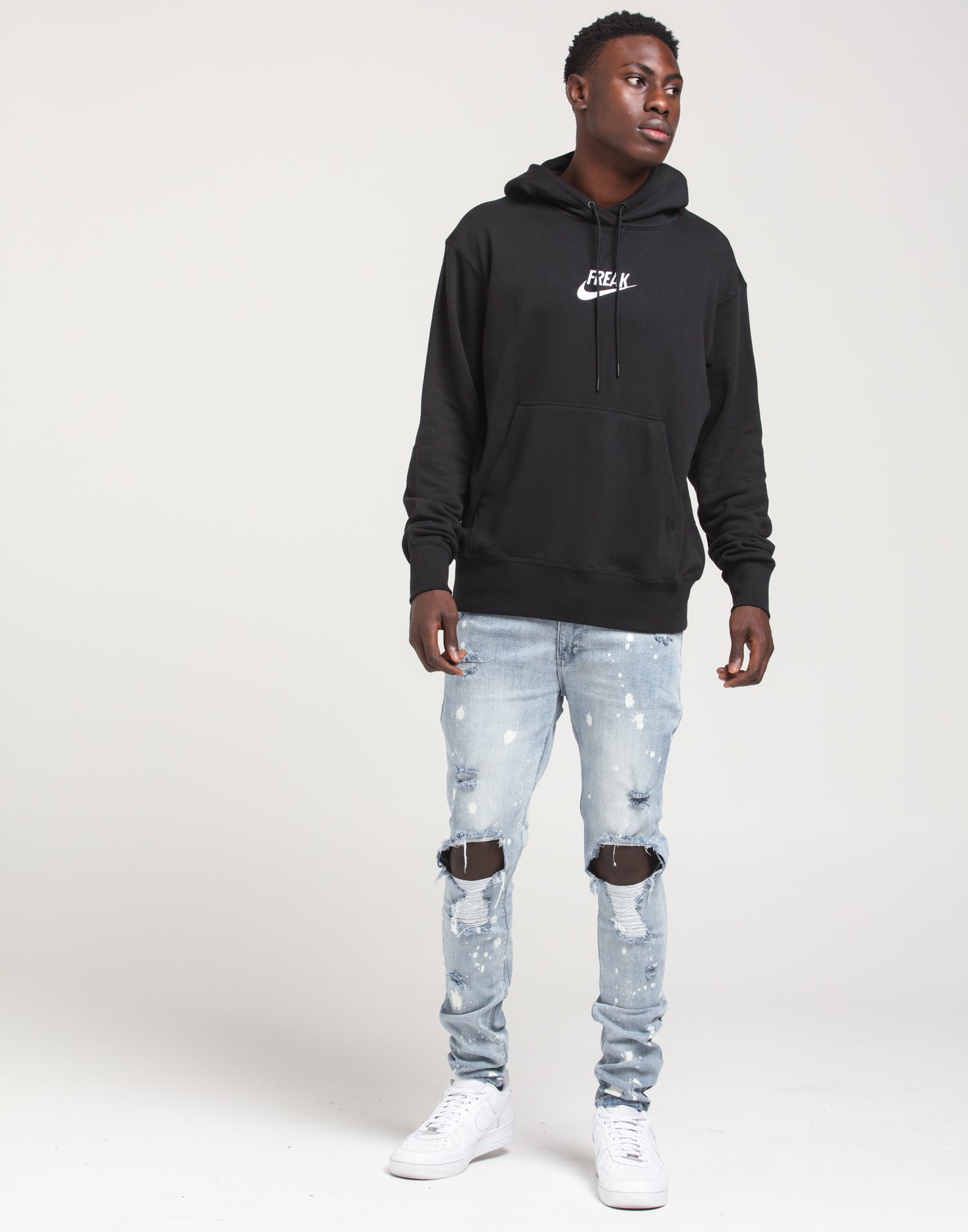 nike freak hoodie black