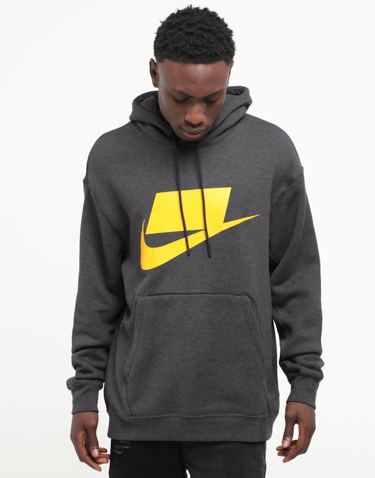 Nike Sports Wear Nsw Hoodie Black Heather Silver Culture Kings