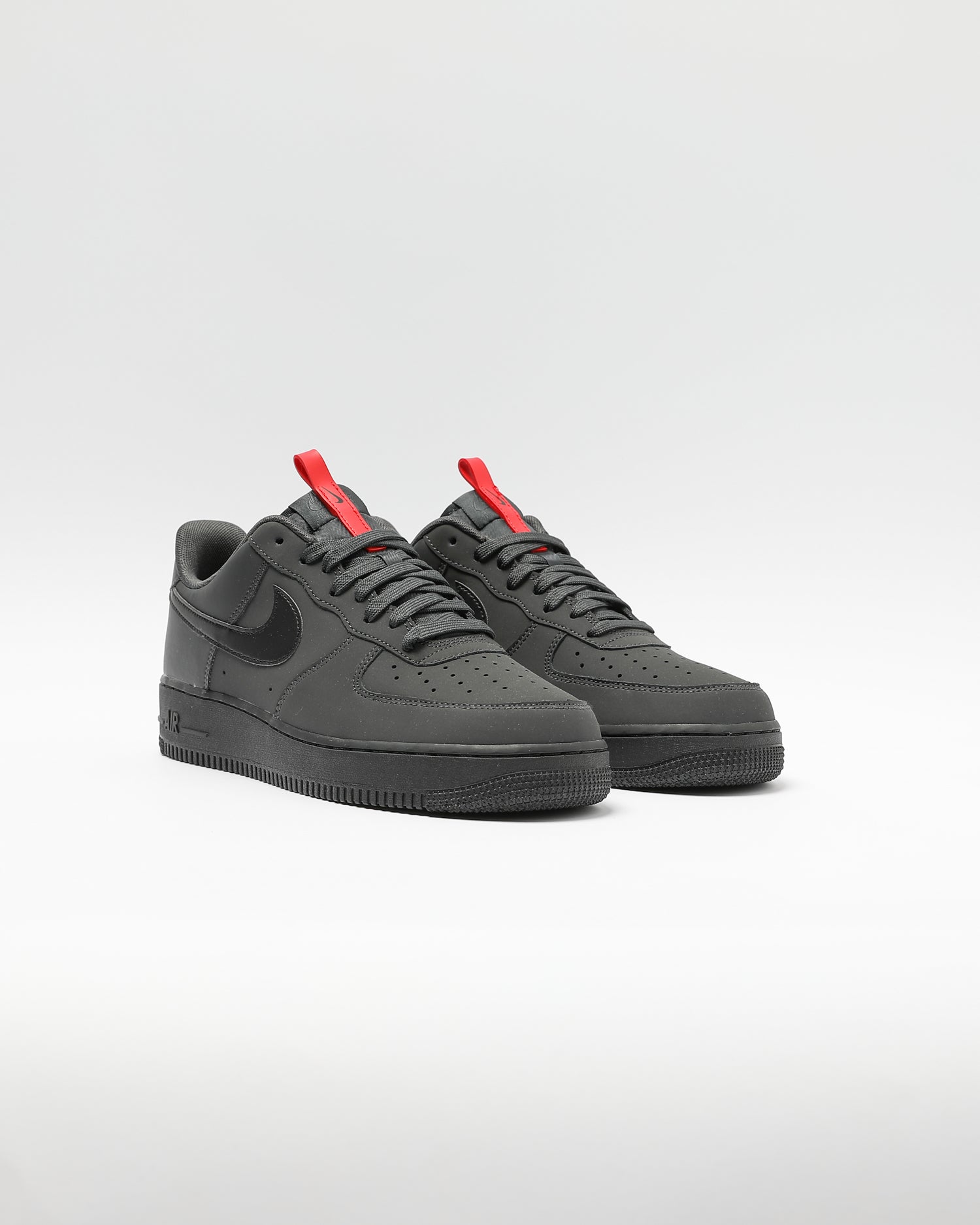 nike air force 1 low anthracite black red