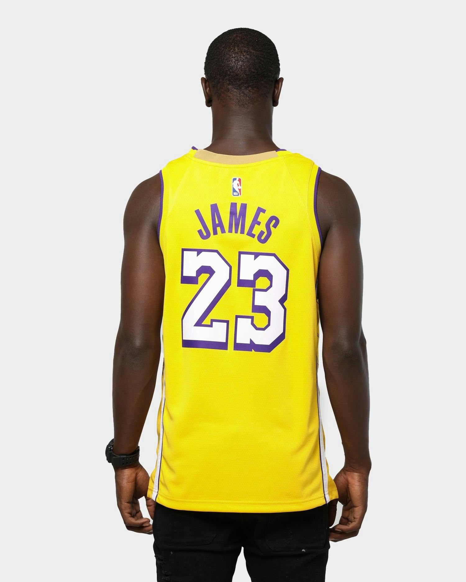 Nike Los Angeles Lakers Lebron James 23 City Edition Swingman Jersey Amarillo Culture Kings