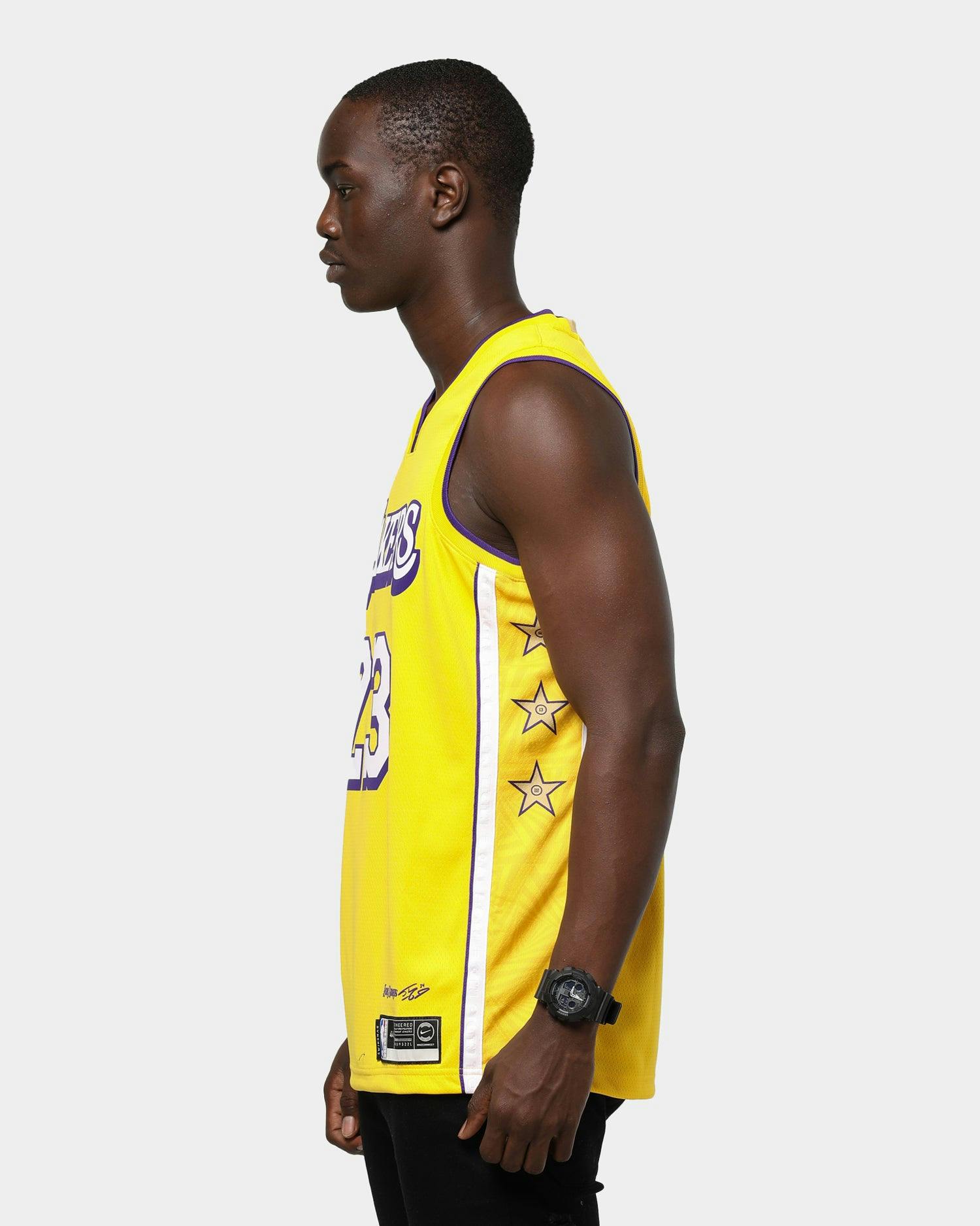 Nike Los Angeles Lakers Lebron James 23 City Edition Swingman Jersey Amarillo Culture Kings